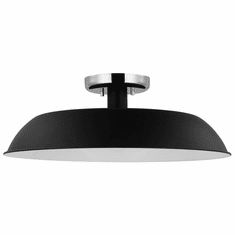 Nuvo 60/7495 Colony Matte Black and Polished Nickel 20" Ceiling Lighting