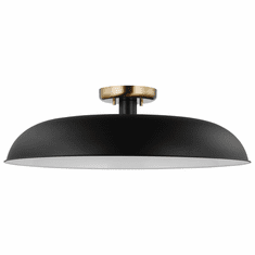 Nuvo 60/7497 Colony Matte Black and Burnished Brass 24" Ceiling Light Fixture