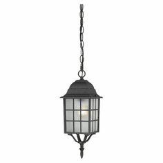 Nuvo 604913 Adams Textured Black Finish Traditional 15 Inch Tall Exterior Pendant Light
