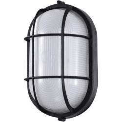 Nuvo 62/1391 Modern Black LED Bulkhead Outdoor Wall Light Sconce