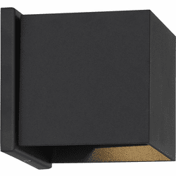 Nuvo 62/1466 Lightgate Contemporary Black LED Outdoor Wall Sconce Lighting