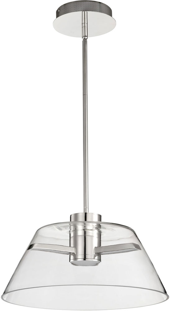 Nuvo 62/2052 Edmond Modern Polished Nickel LED 17" Drop Ceiling ...