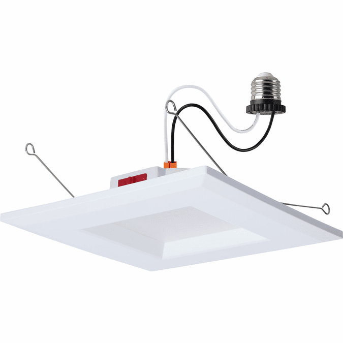 Nuvo S12603 Modern White LED Square Downlight Solid State Retrofit Recessed Light Insert