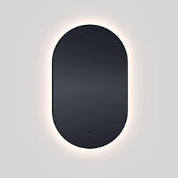 Oxygen 3-1402-15 Argo Modern Black LED 22" Wall Mounted Mirror