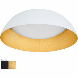 Oxygen 3-206-1550 Lucci Contemporary Black / Industrial Brass LED 18" Flush Mount Lighting Fixture