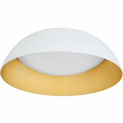 Oxygen 3-206-650 Lucci Contemporary White / Industrial Brass LED 18" Ceiling Lighting Fixture