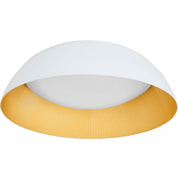 Oxygen 3-216-650 Lucci Contemporary White / Industrial Brass LED 25" Flush Mount Lighting Fixture