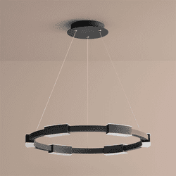 Oxygen 3-22-15 Dieter Contemporary Black LED Mini Chandelier Light