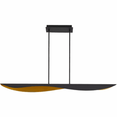 Oxygen 3-408 Pivot Contemporary Black w/ Aged Brass LED 52" Kitchen Island Lighting
