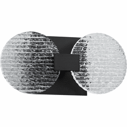 Oxygen 3-5050-15 Axiom Contemporary Black LED 2-Light Vanity Light