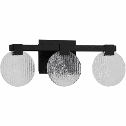Oxygen 3-5052-15 Axiom Modern Black LED 3-Light Bathroom Light Sconce