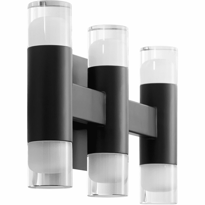 Oxygen 359615 Alarum Contemporary Black LED 3Light Bathroom Lighting OXY359615