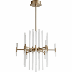 Oxygen 3-605-40 Miro Modern Aged Brass LED Chandelier Lamp