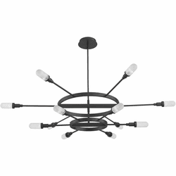 Oxygen 3-6119-15 Sperano Modern Matte Black LED Chandelier Light