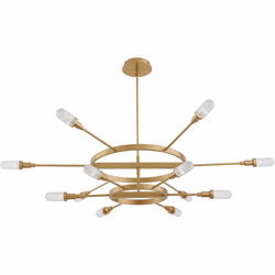 Oxygen 3-6119-40 Sperano Modern Aged Brass LED Hanging Chandelier
