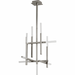 Oxygen 3-636-24 Atlantis Modern Satin Nickel LED Chandelier Light