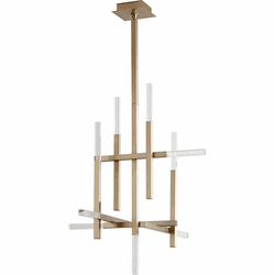 Oxygen 3-636-40 Atlantis Modern Aged Brass LED Ceiling Chandelier