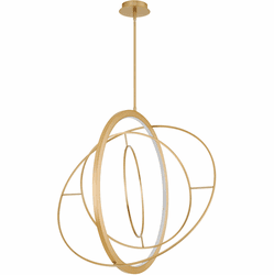 Oxygen 3-658-40 Gallilei Contemporary Aged Brass LED Drop Ceiling Lighting