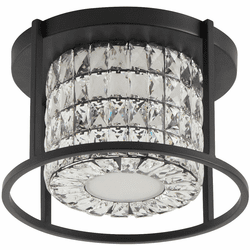 Oxygen 3-675-15 lan Modern Black LED Flush Mount Light Fixture