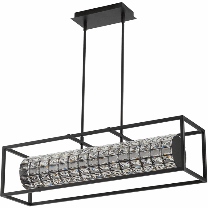 Oxygen 3-676-15 lan Contemporary Black LED Kitchen Island Light