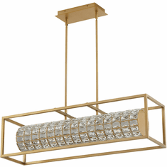 Oxygen 3-676-40 lan Modern Aged Brass LED Kitchen Island Light