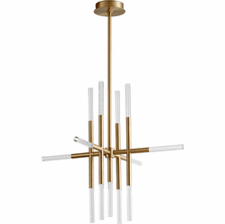 Oxygen 3-697-40 Moxy Modern Aged Brass LED Chandelier Lamp