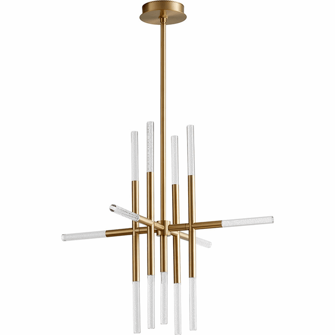 Oxygen 3-697-40 Moxy Modern Aged Brass LED Chandelier Lamp