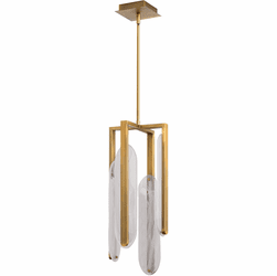 Oxygen 3-8145-56 Avian Modern Brushed Brass LED Mini Drop Ceiling Light Fixture