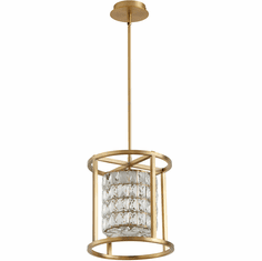 Oxygen 3-877-40 lan Contemporary Aged Brass LED Hanging Light Fixture