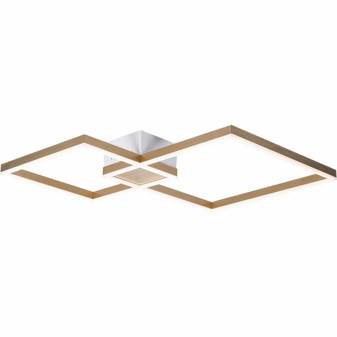 PageOne PC010103-BC Fractal Contemporary Brushed Champagne LED Ceiling Light Fixture