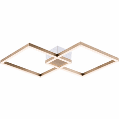 PageOne PC010104-BC Fractal Contemporary Brushed Champagne LED Ceiling Light Fixture