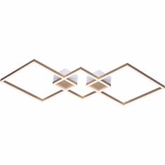 PageOne PC010106-BC Fractal Contemporary Brushed Champagne LED Overhead Lighting Fixture