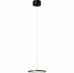 PageOne PP020058-BBK/MH Piano Modern Brushed Black / Matte White LED Mini Hanging Light Fixture