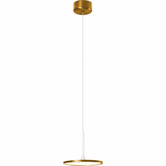 PageOne PP020058-BG-MH Piano Modern Brushed Gold / Matte White LED Mini Drop Ceiling Lighting