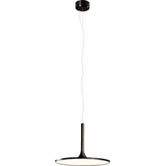 PageOne PP020059-BBK-MB Piano Modern Brushed Black / Matte Black LED 18" Ceiling Light Pendant