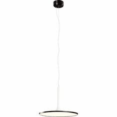 PageOne PP020059-BBK/MH Piano Contemporary Brushed Black / Matte White LED 18" Drop Ceiling Lighting