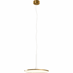 PageOne PP020059-BG-MH Piano Contemporary Brushed Gold / Matte White LED 18" Pendant Lamp