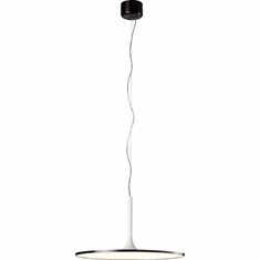 PageOne PP020060-BBK/MH Piano Modern Brushed Black / Matte White LED 24" Pendant Lamp
