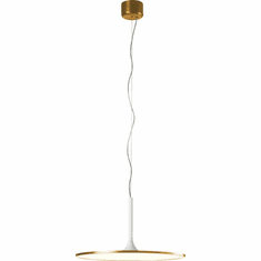 PageOne PP020060-BG-MH Piano Modern Brushed Gold / Matte White LED 24" Pendant Lighting Fixture