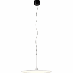 PageOne PP020060-MH Piano Modern Matte White LED 24" Hanging Pendant Light