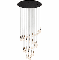 PageOne PP121221-DT/AL/BG La Botella Contemporary Deep Taupe / Brushed Alumnium / Brushed Gold LED Multi Ceiling Pendant Light
