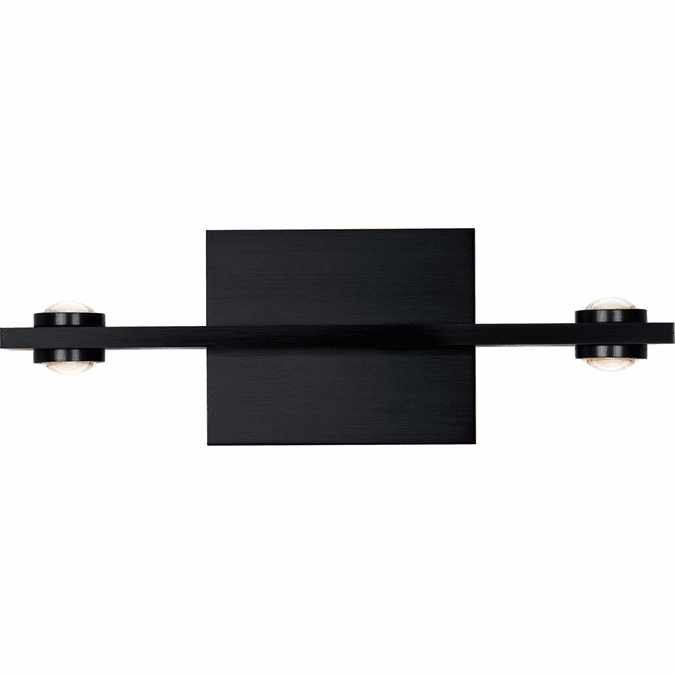 PageOne PW131321-SBB Aurora Modern Satin Brushed Black LED 2-Light Bath Light Fixture