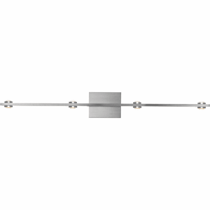 PageOne PW131322-AL Aurora Contemporary Brushed Alumnium LED 4-Light Bath Sconce