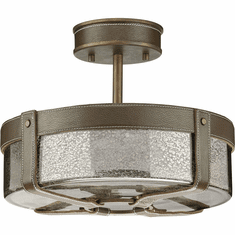 Progress Lighting P350143-161 Point Dume Rockdance Contemporary Aged Brass Ceiling Light Fixture