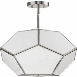 Progress Lighting P350261-009 Latham Contemporary Brushed Nickel Ceiling Light Fixture