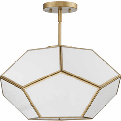 Progress Lighting P350261-078 Latham Contemporary Vintage Gold Flush Lighting