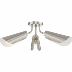Progress Lighting P350272-009 Cornett Modern Brushed Nickel Flush Mount Lighting Fixture