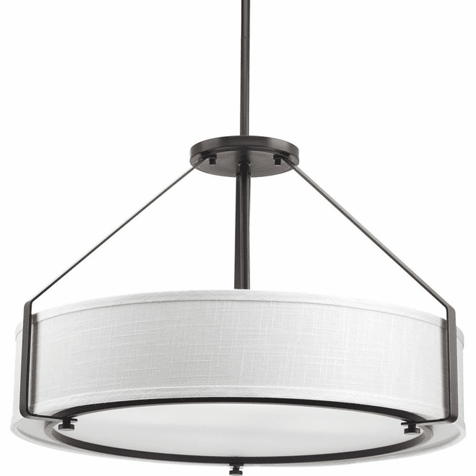 Progress Lighting P5015-20 Ratio Antique Bronze 24" Drum Hanging Pendant Light