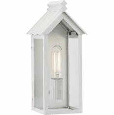 Progress Lighting P560303-192 Point Dume Dunemere Modern Shelter White 6" Outdoor Wall Light Fixture