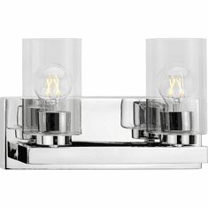 Progress P300387-015 Goodwin Modern Polished Chrome 2-Light Vanity Light Fixture